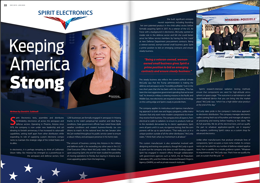 Keeping America Strong article in Business in Focus magazine